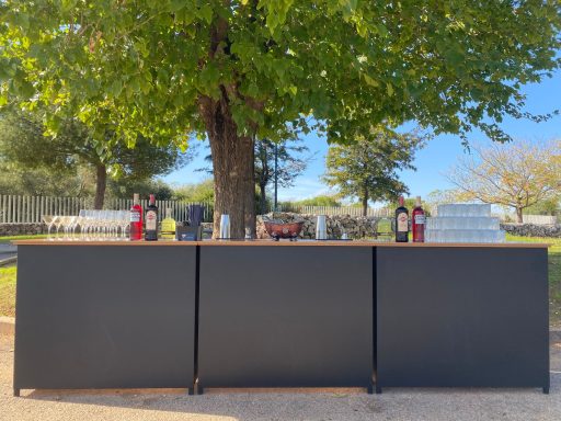 Barra elegante coctelería para eventos